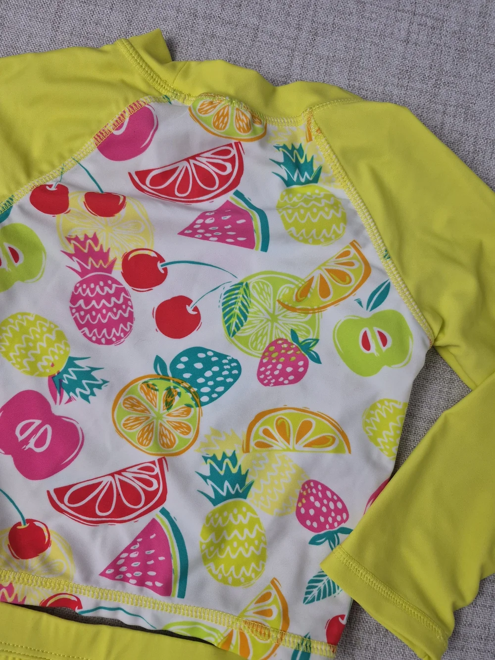 InGear Toddler Girls Tropical Fruit Long Sleeve Swimsuit Set 3T